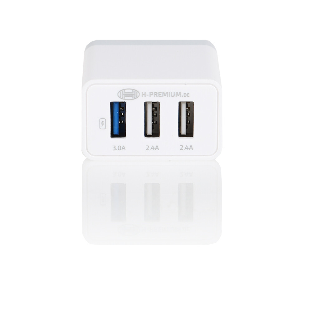 Зарядное устройство(сетевое) 230V 3-порта USB 3.0 белое HEYNER, шт. — фото 3