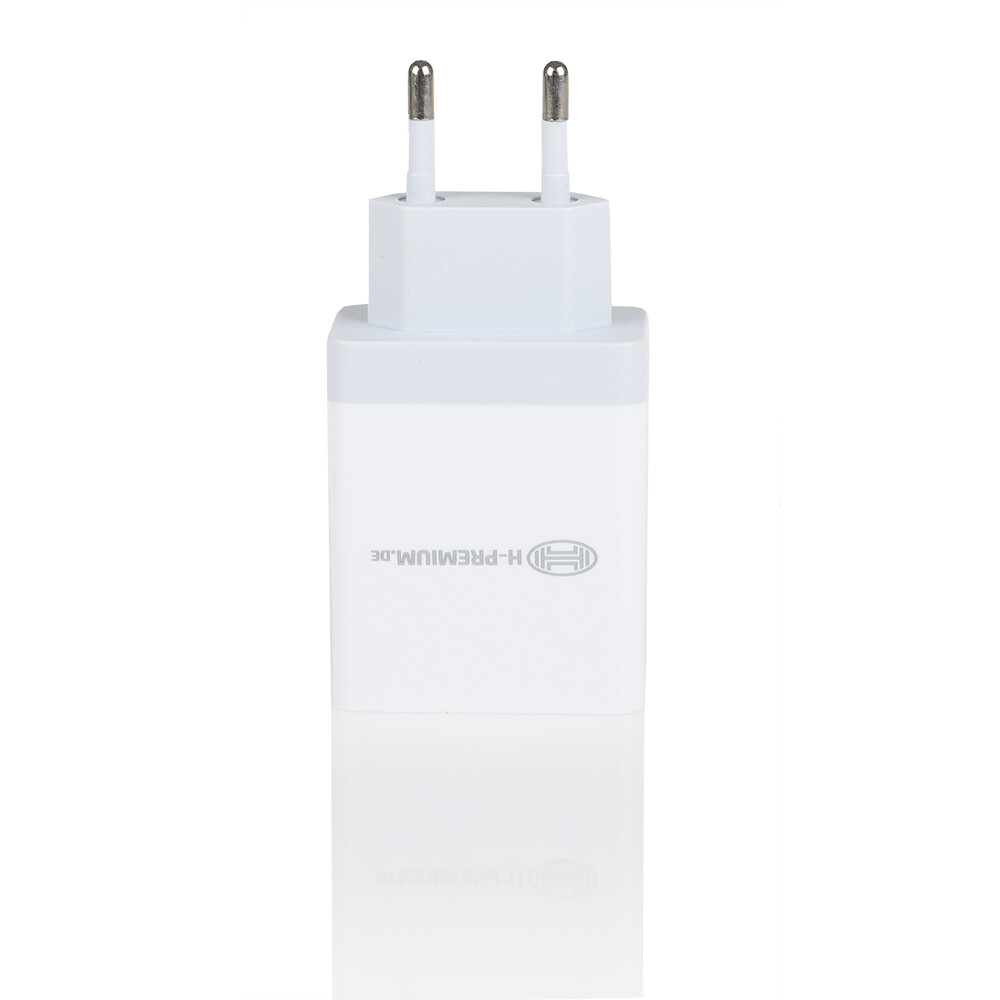 Зарядное устройство(сетевое) 230V 3-порта USB 3.0 белое HEYNER, шт. — фото 4