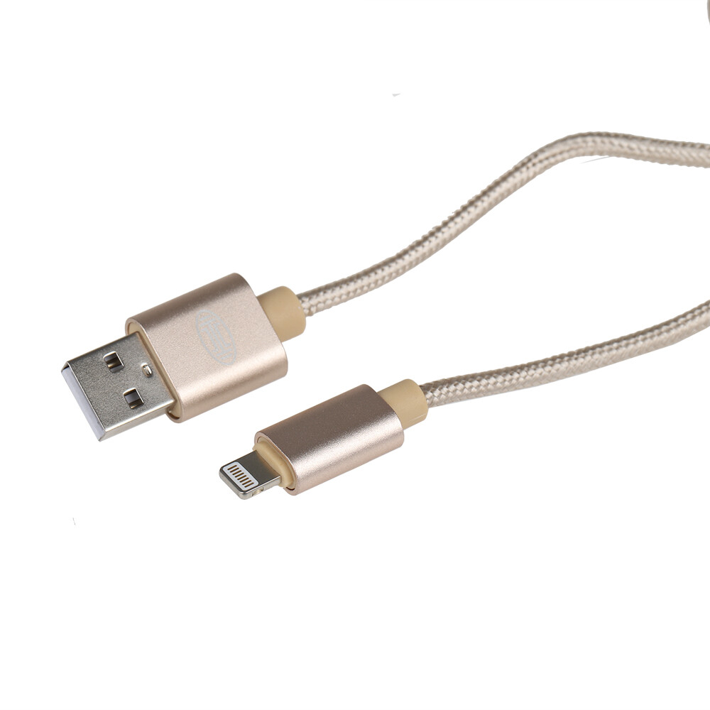 Кабель Премиум Lightning USB 2.0 DATA Transfer 480 mb/s 1M Золотой HEYNER, шт. — фото 3